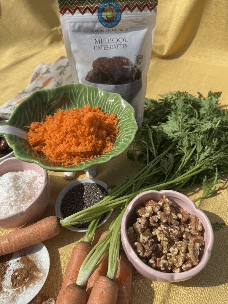 Date, Walnut Carrot Cake Bites