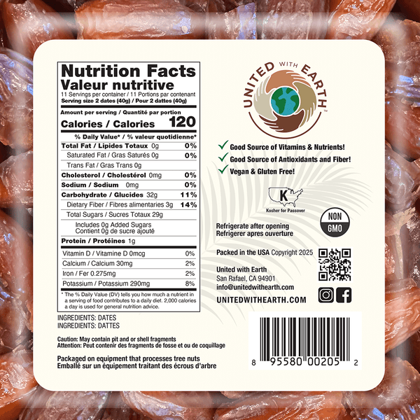 Pitted Deglet Noor Dates - 1 lb. Tubs