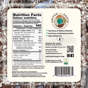 Organic Coconut Date Roll - 12 oz. Tubs