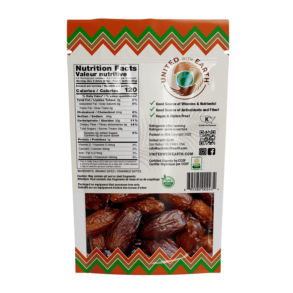 Organic Pitted Deglet Noor Dates - 1 lb. Pouch
