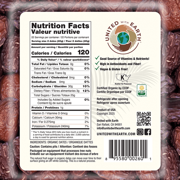 Organic Medjool Dates - 2 lbs. Tubs